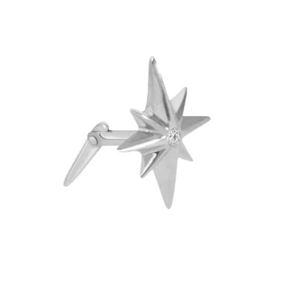 Image of Andralok North Star Stud Earring, Silver (PA 8132 MS CZW 0)