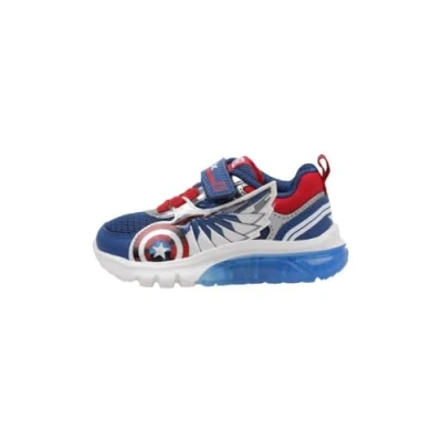 Image of Geox J Ciberdron Boy B Sneaker, Blue Red, 7 UK Child