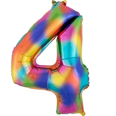 Image of Amscan 3853401 S/Shape: 4 Rainbow Splash