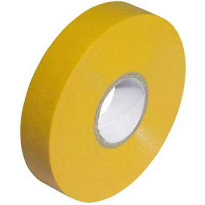 Image of Yellow PVC Electrical Insulation Tape Roll 33m x 19mm x1