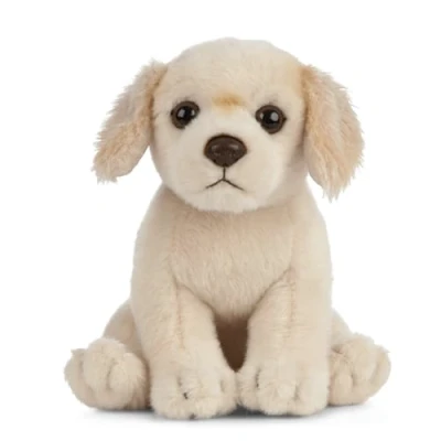 Image of Living Nature Golden Retriever Puppy, Realistic Soft Cuddly Dog Toy, Naturli Eco Friendly Plush, 15cm