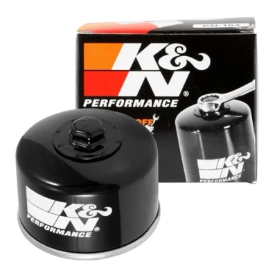 Image of K&amp;N Powersports Oil Filter Spin On 76x65mm compatible with BMW, Kymco (KN 164),Black