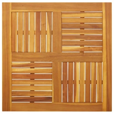 Image of vidaXL Acacia Wood Table Top Replacement Board Dining Square 80x80 cm Easy to Clean for Garden, Patio, Terrace Natural Oil Finish