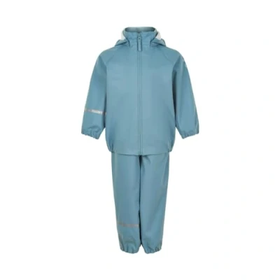 Image of CeLaVi Unisex Kid&#039;s Rainwear Ser Recycle Pu Rain Jacket, Smoke Blue, 120