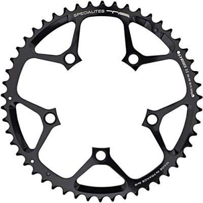 Image of Spécialités TA Syrius 110pcd 10/11 Speed Chainring, Black, Outer 53T