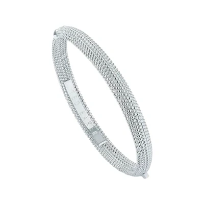 Image of Ted Baker Dotett Dotty Bangle Bracelet For Women (Silver Tone/Plain Metal)