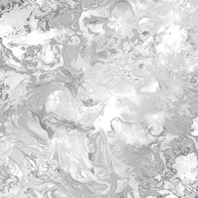 Image of Liquid Marble Swirl Effect Wallpaper Stone 3D Metallic Glitter Light Grey