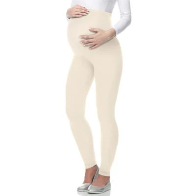 Image of Be Mammy Women&#039;s Maternity Long Leggings 02 (Ecru, XL)
