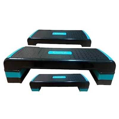 Image of VIPER Aerobic Stepper Yoga Step Board Gym Fitness Exercise Cardio Adjustable Blocks Level Heights (10 20cm)