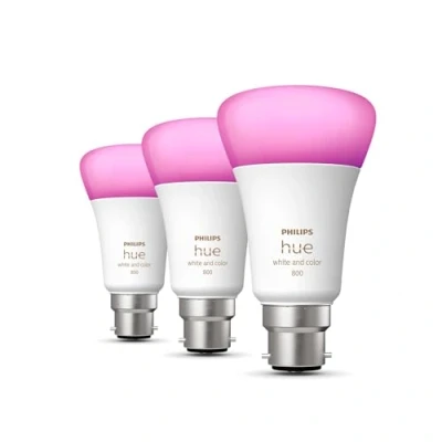 Image of Philips Hue White and Colour Ambiance 6.5W B22 3Pack
