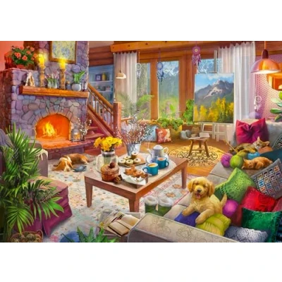 Image of Ravensburger Cosy Cabin 1000 Piece Jigsaw Puzzles for Adults and Kids Age 12 Years Up