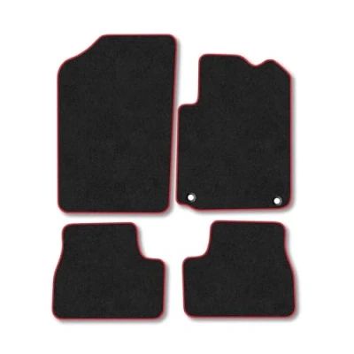Image of Car Mats Compatible with Citroen DS3 (2016 ) Tailored Fit Red Carpet Floor Set Accessory Custom 4 Pieces Anti Slip Backing &amp; Binding Trim Edge