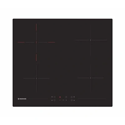 Image of Hoover H Hob 500 HH64DCT 60cm Ceramic Hob, Touch Control, 4 Zones, 1 Double Zone, Black Glass