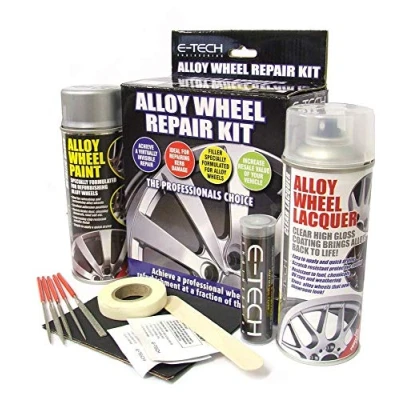 Image of MP Essentials Car Professional Wheel Rim Refurbishment Restore Alloy Repair Kit for Damage, Scuffs &amp; Srapes (Metallic Silver)