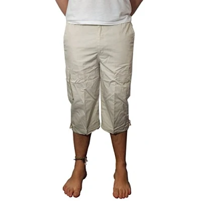 Image of i Smalls Men`s Summer Combat Cargo ¾ Trousers (L) Beige