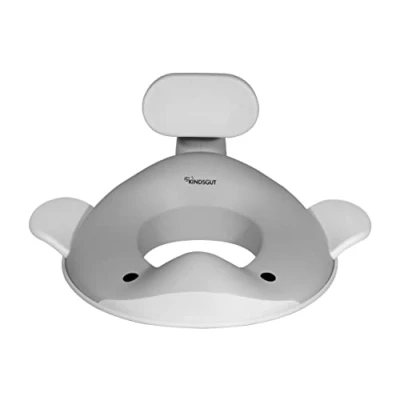 Image of Kindsgut Toilet seat Whale for Children, Child Friendly Design, in Discreet and Modern Colours, Free from Harmful substances Suitable Dark Grey