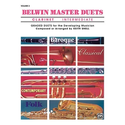 Image of Belwin Master Duets Clarinet, Intermediate Vol. 2