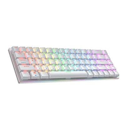 Image of Ranked G65 Guardian 65% Full Aluminum Frame Ultra Slim Hot Swappable Mechanical Gaming Keyboard 68 Keys RGB Backlit for PC/Mac QWERTY ANSI US Layout (White, Gateron Low Profile Red)