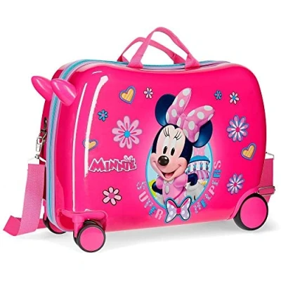 Image of Disney Minnie Super Helpers Ride on suitcase 2 multi direction spinner wheels, Rose, 50 cm