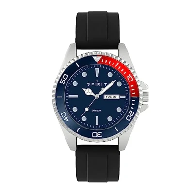 Image of Spirit Men&#039;s Analog Quartz Watch with Silicone Strap SP1001