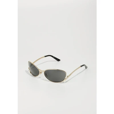 Image of Versace Unisex VE2285 100287 Sunglasses Metal Gold Grey Round Normal