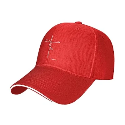 Image of FWJZDSP Jesus Cross God Christian Faith Baseball Hats for Men Adjustable Dad Hat Gift Men/Women Trucker Cap,Black