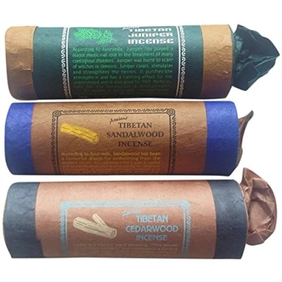 Image of Native by Nature Tibetan/Nepalese Incense Sandalwood Juniper &amp; Cedarwood Joss Sticks Pack of 3