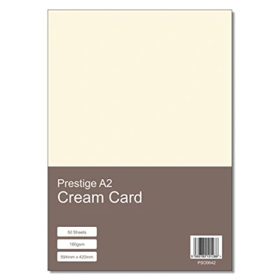 Image of Prestige A2 Cream 180gsm Craft Card x 50 Sheets (594mm 420mm)