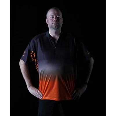 Image of Unicorn Darts Men&#039;s Team Raymond Van Barneveld Dress, Orange, M UK