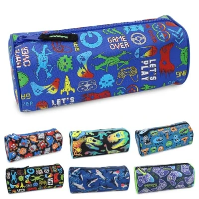 Image of Fashion Stationery Pencil Case Boys Girls Kids Childrens Gamer Primary School Storage Cases Gifts Stocking Filler for Birthdays (Blue)