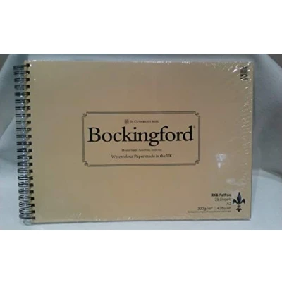 Image of R K Burt Bockingford Watercolour Paper pad Hot Pressed Fat 25 Sheets (A3)
