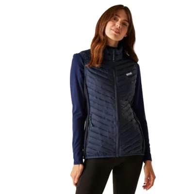 Image of Regatta Women&#039;s Water repellent Andreson Hybrid Gilet Navy, Size: 10