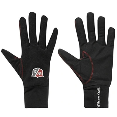 Image of Wilson Staff Men WGJA00110L Seasonal Winter Gloves Black, Large