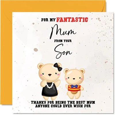 Image of Special Birthday Cards for Mum Fantasic Happy Card from Son, Mother Gifts, 145mm x Sentimental Mother&#039;s Day Greeting Mama Mom Mam Mammy