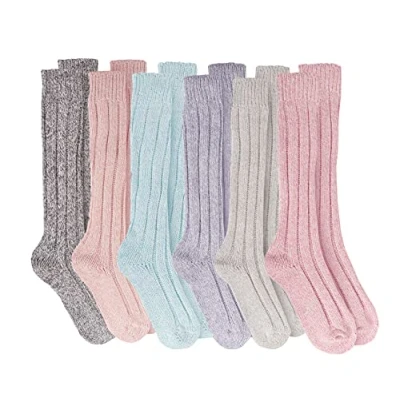Image of Sock Stack 6 Pairs Of Ladies Long Chunky Wool Socks Thick Heavy Duty Work Boot For Women Walking Hiking