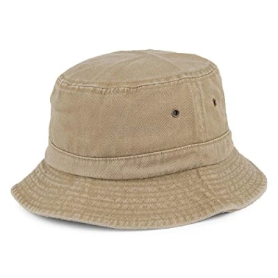 Image of Village Hats Packable Cotton Bucket Hat Khaki S