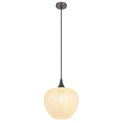 Image of Maxy 29cm Dome Pendant Ceiling Light Gunmetal Clear Glass Shade 1x E27