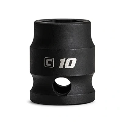 Image of Capri Tools 10 mm Stubby Impact Socket, 3/8 in. Drive, 6 Point, Metric