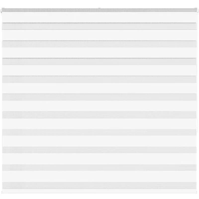 Image of vidaXL Zebra Blind White 160x150 cm Fabric Width 155.9 Polyester