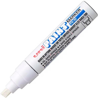 Image of UNI PX 30 Chisel Tip White, UUPX30W