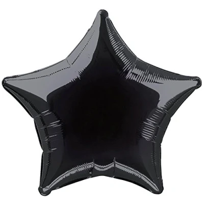 Image of Unique Party 53330 20&quot; Foil Black Star Helium Balloon