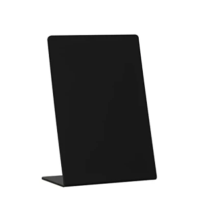 Image of Europel Desktop Chalkboard L Standard, A6, Polystyrene, Slate Style, Integrated Stable Base, Single Sided Presentation, for Restaurant, Hotel, Festival, Food Truck, Office, Counte, Black