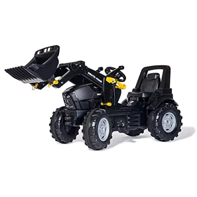 Image of Rolly Toys S2671034 Deutz 71/034/8 Agrotron 7250 Ttv Warrior with Front Loader Tractor Ride on Toy, Black