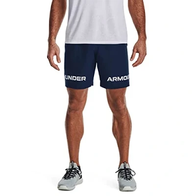 Image of Under Armour Mens Woven Graphic Wordmark Shorts Academy M