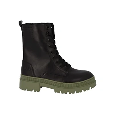 Image of TOM TAILOR Women&#039;s 4294909 Mid Calf Boot, Black Olive, 3.5 UK