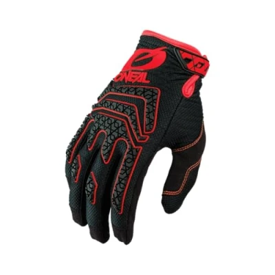 Image of O&#039;Neal Bicycle &amp; Motocross Gloves MX MTB DH FR Downhill Freeride Durable, Flexible Materials, Silicone Print for Grip Sniper Elite Glove Adults Black Red Size S