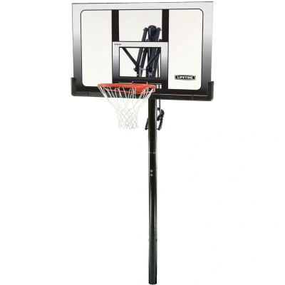 Image of Lifetime Front Court Steel Framed Shatterproof Portable Basketball System, 52 Inch, Black