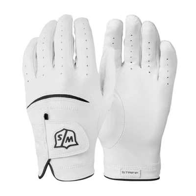 Image of Wilson Staff Glove, Tour Size: XL, For Men, Left Hand, White, Cabretta Leather, WGJA00648XL