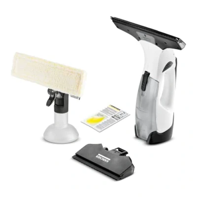 Image of Kärcher window Vac WV 5 Plus N, battery life: 35 min, LED indication charging status, 2 nozzles, spray bottle with microfibre cloth, 20 ml cleaner concentrate