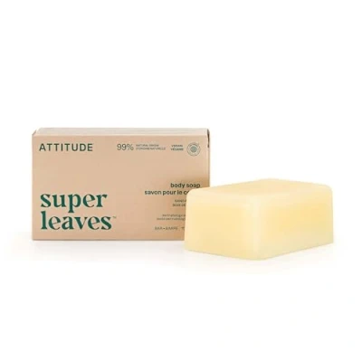 Image of ATTITUDE Bath and Shower Body Soap Bar, EWG Verified, Vegan Plastic free Care, Sandalwood, 113 grams